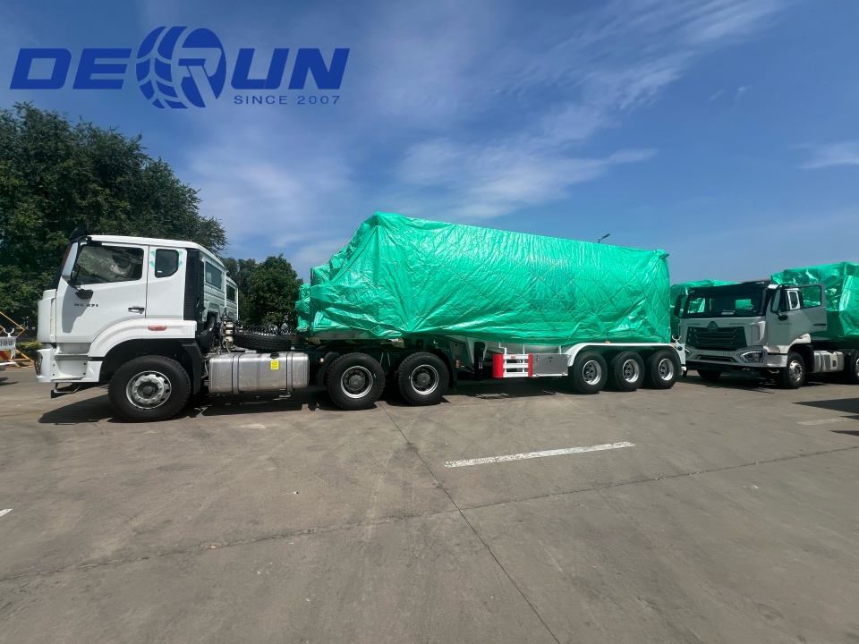 Tri-ardatz Zementu Tank Semi Trailers prest daude EAEra joateko