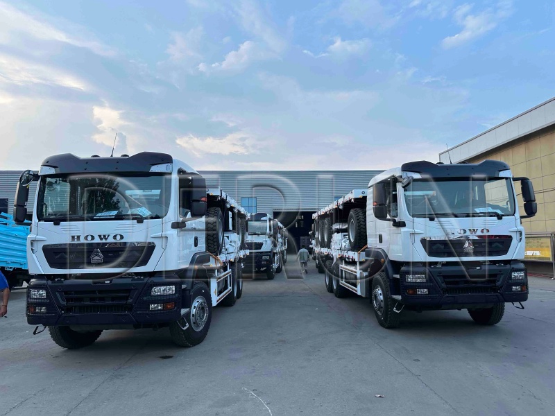 10 Unitate Howo TX Hesi kamioia Cargo Drawbar trailerrekin arrakastaz bidali da Etiopiara