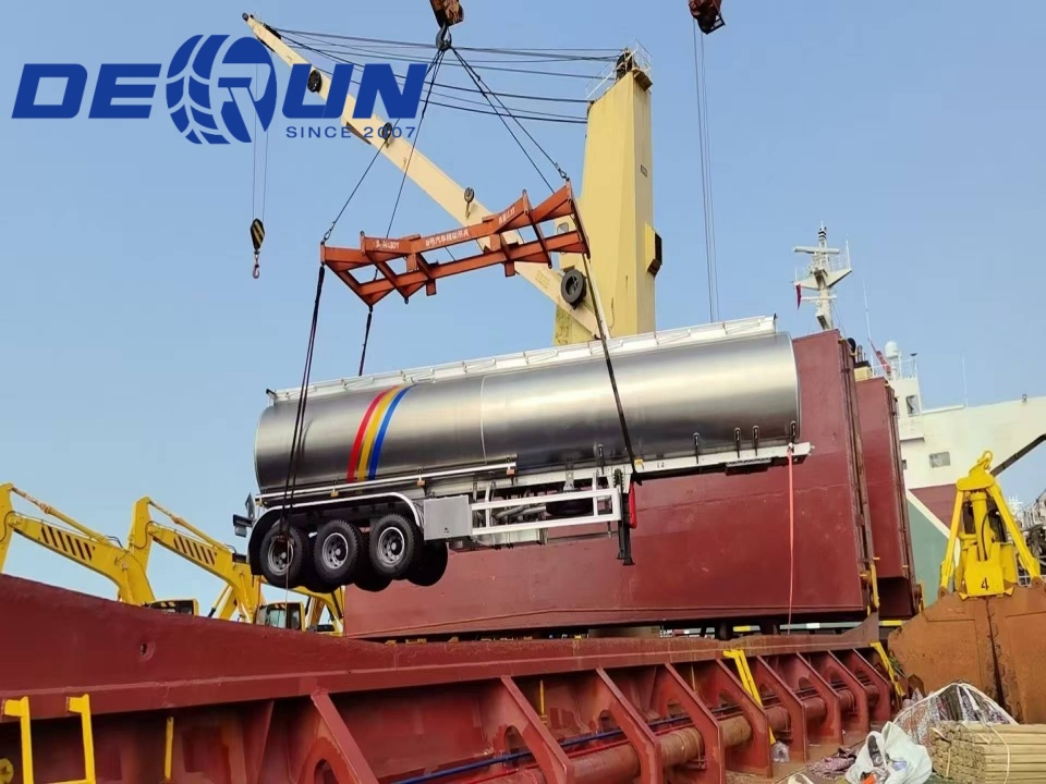 Derun Hiru ardatzetako aluminiozko aleazio olio de semi trailer Argentinara bidali da