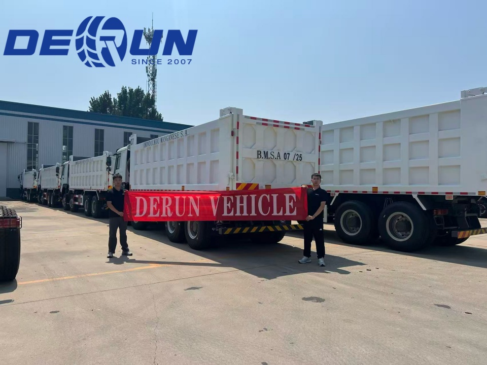 10. 8x4 Tipper kamioi marfil kostuetara bidaliko dira