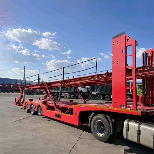 3 Ardatz 8 Auto Eramailea Edukiontziaren Karga Semi Trailer